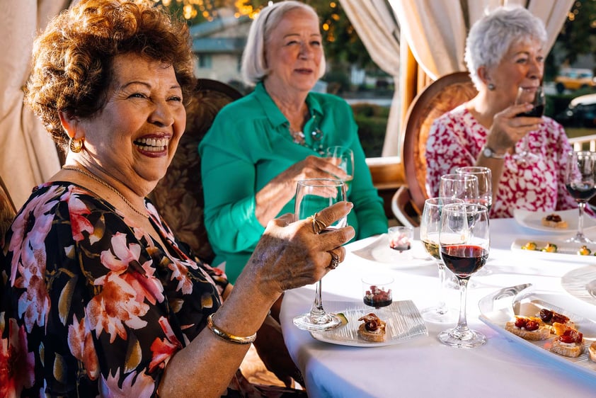 wine party at Kendall House