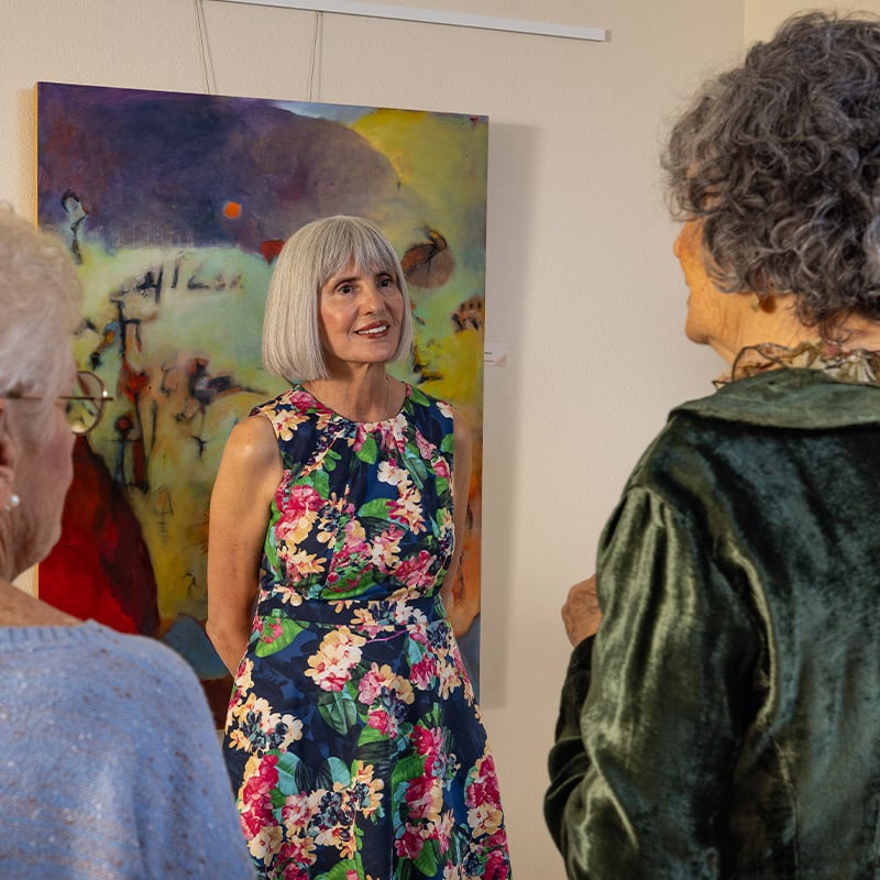 women socializing with other seniors